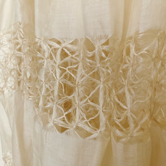 HOUSE OF AAMA Anancy Panelled Silk Maxi Dress Ivory 4 - Picture 10 of 11